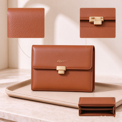sliperr® Compact Bi-Fold Leather Wallet — Slim, Structured and Built to Last